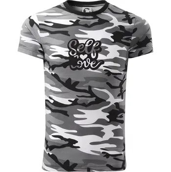 Pánské tričko Self love - Army CAMOUFLAGE - XL ( Šedý maskáč )