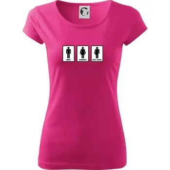 Dámské tričko Men, woman, not sure (Hana-creative) - Dámské triko Pure - XS ( Purpurová )