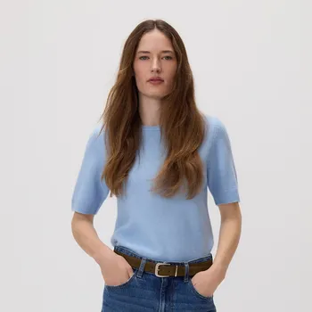 Dámský svetr Reserved - Vlněný svetr - bleděmodrá - 205HI-05M - 205HI-05M-XS