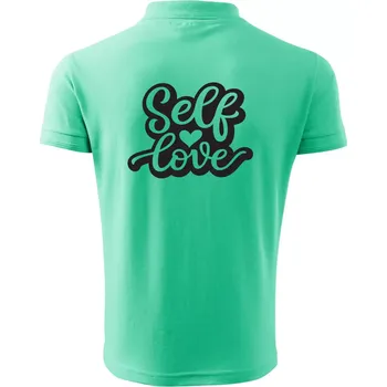 Pánská košile Self love - Polokošile pánská Pique Polo 203 - XL ( Mátová )