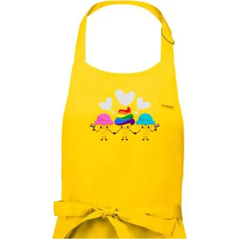 Kuchyňská zástěra LGBT zmrzliny - Pánská zástěra na vaření - Univerzální velikost ( Žlutá )