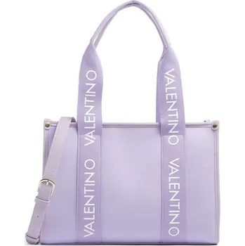 Kabelka Valentino bags plátěná taška přes rameno fialová
