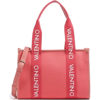 Valentino bags plátěná taška přes rameno červená