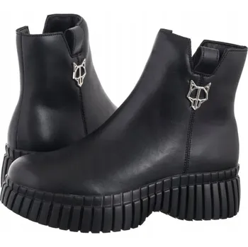 Dámská zimní obuv Dámské boty kotníkové boty kožené Filippo na platformě, na zip, zimní boty vel. 37