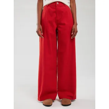 Dámské oblečení BIG STAR DÁMSKÉ ŠIROKÉ KALHOTY S LNM ČERVENÉ MALU 704 W29 L32