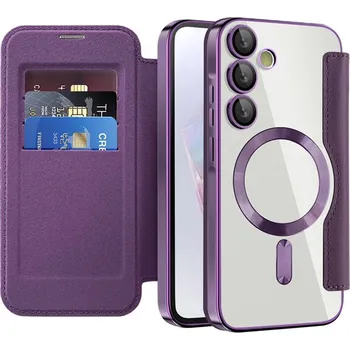 Pouzdro na mobilní telefon Techsuit - Pouzdro SmartMag Book - Samsung Galaxy A35 5G - fialové