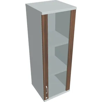 Policová skříň Skříň dveřová SZ 3 40 02 P H (pravá, horní) Zámek jednoduchý - OŘECH , ŠEDÁ