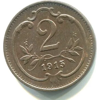 František Josef I. 2 Heller 1915.