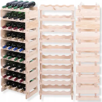 Stojan na víno Stojan na víno modulární regál na lahve 9x4 lahví ÚZKÝ ECO BEZ NÁŘADÍ