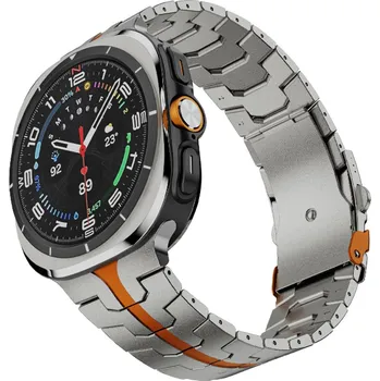 Příslušenství k fitness náramku Techsuit - Řemínek na hodinky (W063) - Samsung Galaxy Watch Ultra 47 mm / Watch Ultra 2 - titanově oranžový