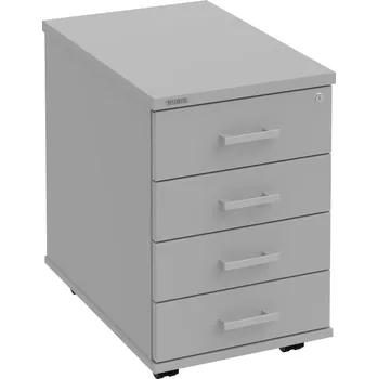 Zásuvkový kontejner Kancelářský kontejner K 34 C N - ŠEDÁ , ŠEDÁ