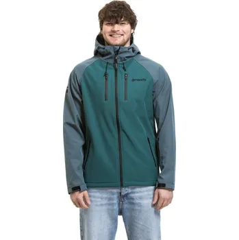 Pánská móda Meatfly pánská softshell bunda Rasmussen Botanical / Blue Sea | Modrá | Velikost XXL