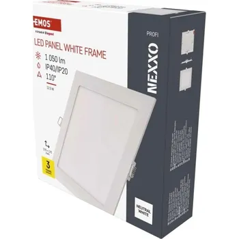 LED panel LED panel zapuštěný NEXXO, čtverec, bílý, 12 W, neutrální bílá barva