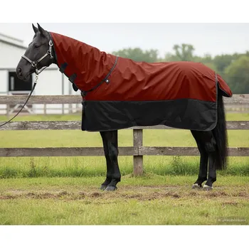 Sport vidaXL Deka pro koně Tmavě zelená a černá 95 cm Polyester [42013129]