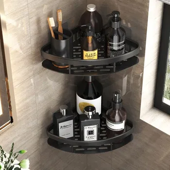 Koupelnový nábytek ROHOVÁ POLICE DO KOUPELNY ZÁVĚSNÁ POD SPRCHU LOFT