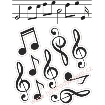 Jedlá dekorace na dort Jedlý papír Noty