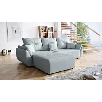 Sedací souprava Rohová rozkládací sedačka MIRA - šedá - MATT VELVET 83