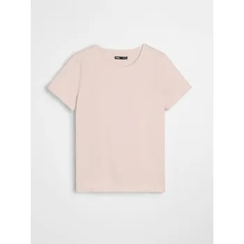 Dámské tričko Sinsay - Bavlněné tričko Basic - béžová - 504EU-08X - 504EU-08X-XS