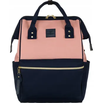 Městský batoh Peterson městský batoh PTN ALFA NAVY+PINK růžový