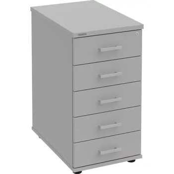 Zásuvkový kontejner Kancelářský kontejner K 35 C P - ŠEDÁ , ŠEDÁ