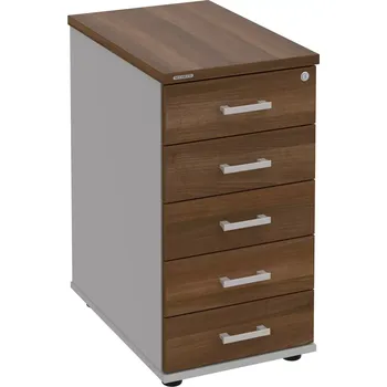 Zásuvkový kontejner Kancelářský kontejner K 35 C P - OŘECH , ŠEDÁ