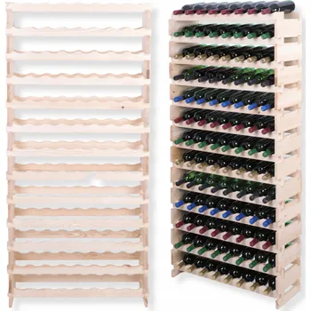 Stojan na víno Stojan na víno modulární regál na lahve 13x8 lahví - PRO VŠECHNY TYPY LAHVÍ