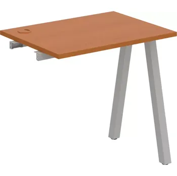 Psací stůl Stůl pracovní k řetězení úzký UE A 800 R - TŘEŠEŇ , ŠEDÁ