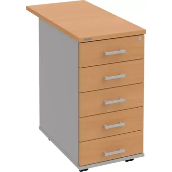 Zásuvkový kontejner Kancelářský kontejner K 35 C N 80 - BUK , ŠEDÁ