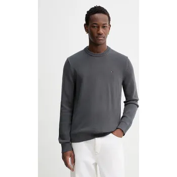 Pánská móda Bavlněný svetr Tommy Jeans DM0DM21787 šedá 90X, vel. XXL