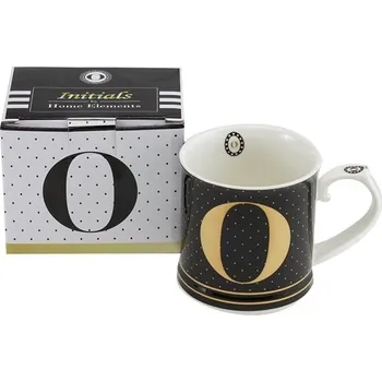 HOME ELEMENTS Porcelánový hrnek - Písmeno O