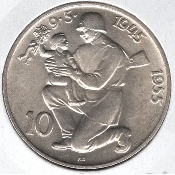 ČESKOSLOVENSKO. 10 Kčs 1955. Osvobození.