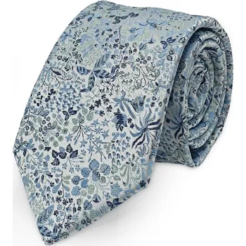 Kravata Kravata Carlo Cardini - modrá / květy