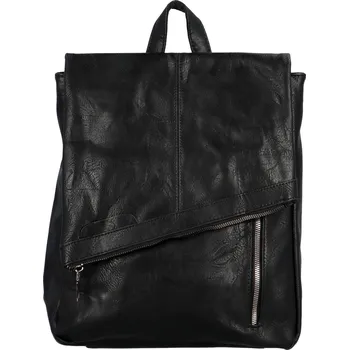 Městský batoh Trendy dámský koženkový kabelko-batůžek Alphonse, černý