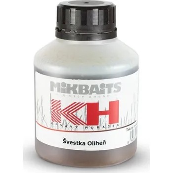 Návnadové aroma Mikbaits Krvavý Huňáček Švestka Oliheň booster 250ml