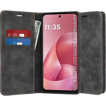 Pouzdro na mobilní telefon Flipové pouzdro Techsuit Confy pro Motorola Moto G57 Power - Černé
