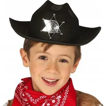 Klobouk Kovbojský klobouk šerifa dětský černý