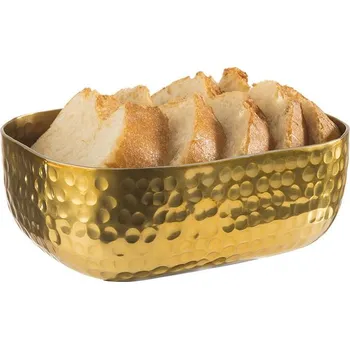 Talíř APS Hliníková mísa s kladívkovým povrchem, 0,7 l, 155x120x55 mm, zlatá | APS, 40690