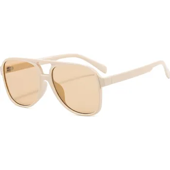 Sluneční brýle Techsuit - Sluneční brýle (98061) - UV ochrana, pro ženy a muže - béžová / čajová