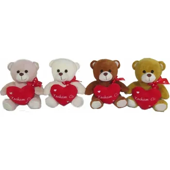 plyšák Medvídek jako DÁREK K Valentýnu 20 cm různé barvy MILUJI TĚ