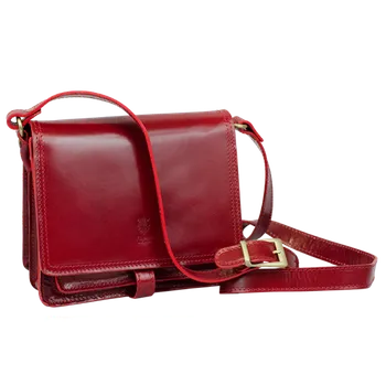 Kabelka NovaKabelka.cz Kožená italská crossbody kabelka Quieta Rossa