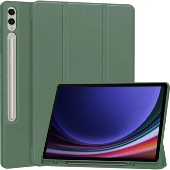 Techsuit - Flex Trifold (s držákem na tužku) - Samsung Galaxy Tab S9 Plus / S10 Plus / S9 FE Plus - zelený