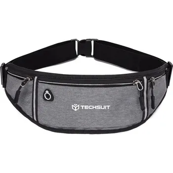 brašna na kolo Techsuit - Brašna do pasu (CWB3) - s opaskem pro rekreační aktivity, fitness - šedá
