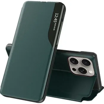 Pouzdro na mobilní telefon Techsuit - řada eFold - iPhone 15 Pro - tmavě zelená