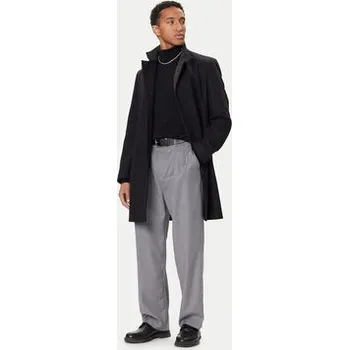 Dámský kabát HUGO Vlněný kabát Mintrax2541 50546551 Černá Regular Fit 50