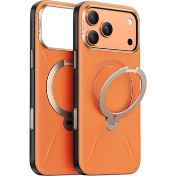 Pouzdro na mobilní telefon Torras - Kožená řada QPRO - iPhone 17 Pro - oranžová