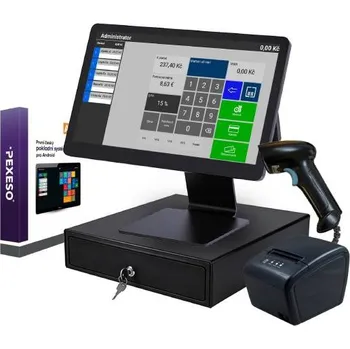 Registrační pokladna Dotyková Pokladní Sestava PEXESO Obchod 15,5" - PEXESO bez skladů - jednorázová platba