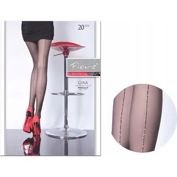 Dámské punčochy Módní Punčocháče Fiore Gina 20 DEN plochý šev, velikost 2-S