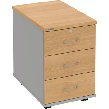 Zásuvkový kontejner Kancelářský kontejner K 33 N - DUB , ŠEDÁ