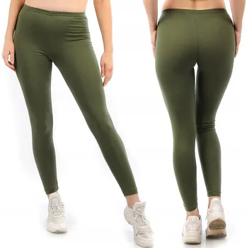 Dámské legíny Dámské dlouhé legíny Legíny LAEMI 461 Khaki 3XL