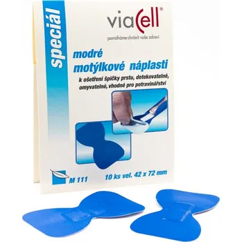 Náplast Viacell M111 motýlkové náplasti modré 3,4 x 5,8 cm 10 ks